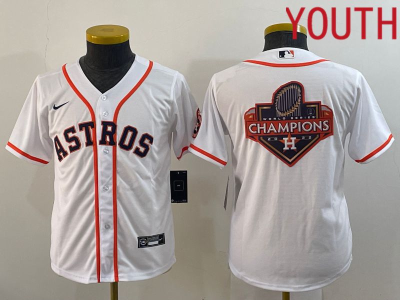 Youth Houston Astros Blank White Game Nike 2022 MLB Jerseys->women mlb jersey->Women Jersey